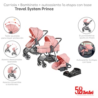 Foto 2 | Carriola Sistema de Viaje D'bebé Prince Rosa