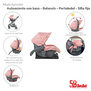 Foto 5 | Carriola Sistema de Viaje D'bebé Prince Rosa