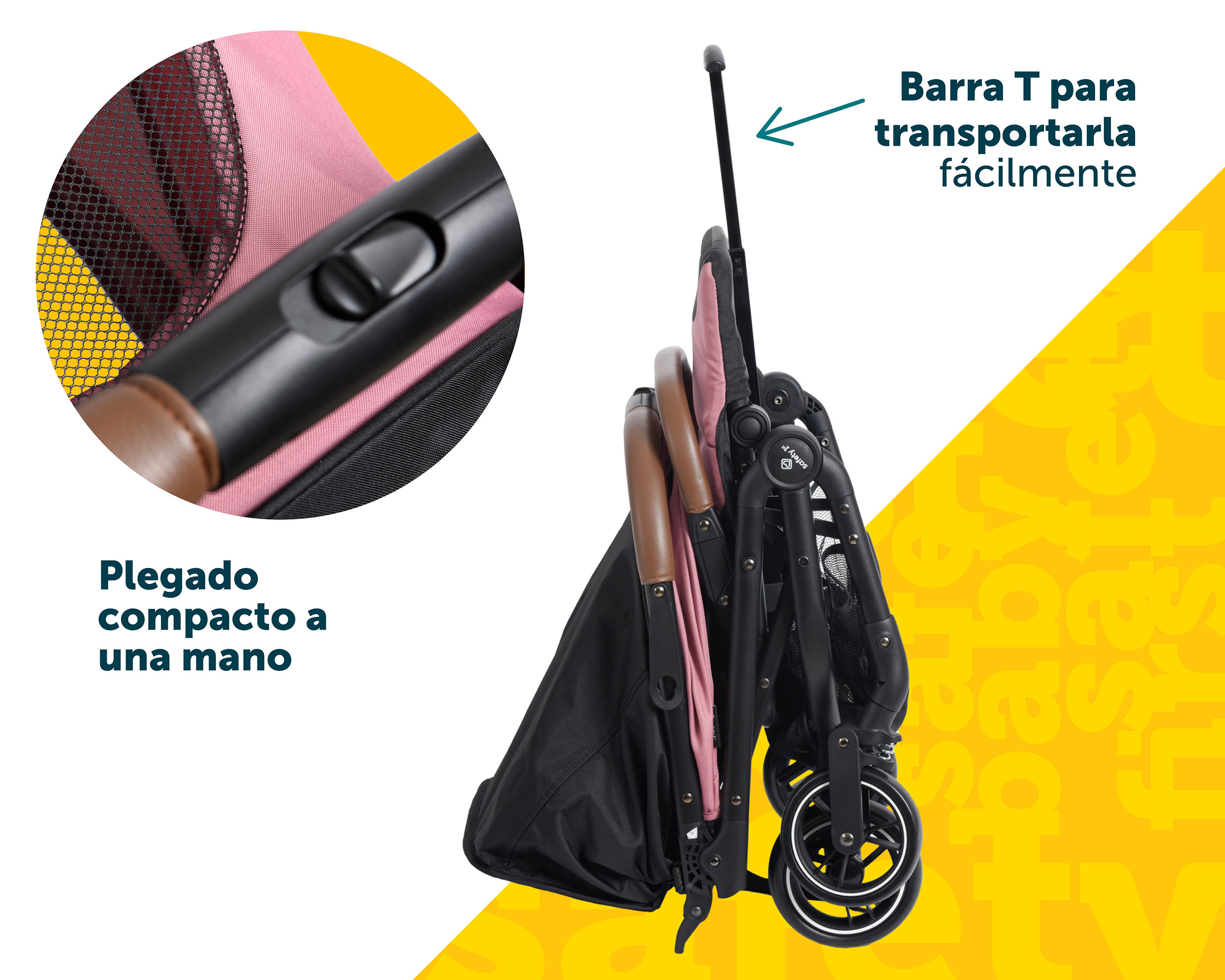 Foto 5 | Carriola Safety 1st Slim Travel Rosa