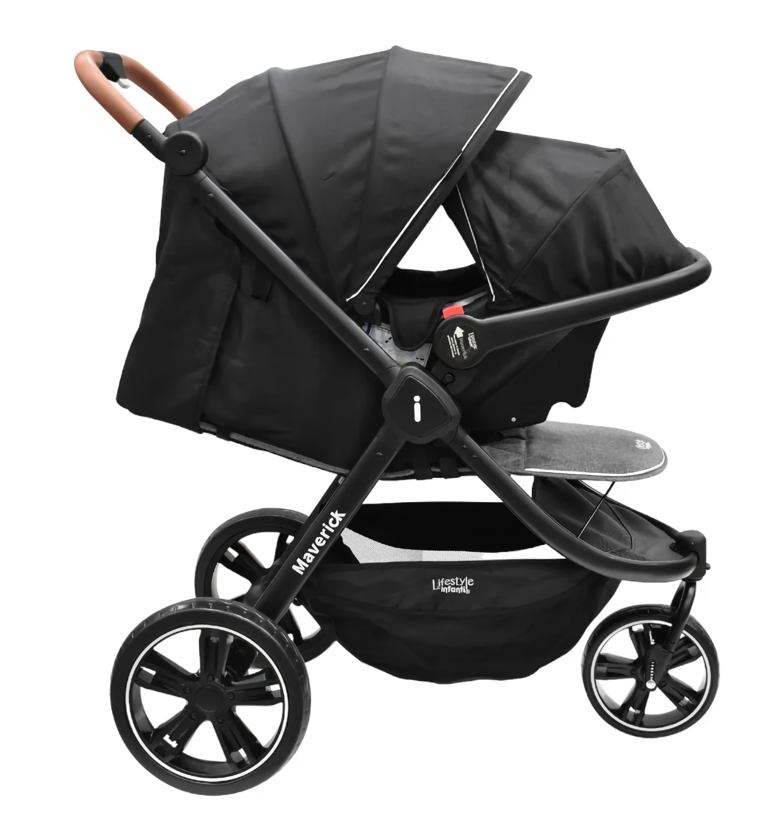 Foto 5 pulgar | Carriola Infanti Maverick Travel System Portabebé Gris para Bebé