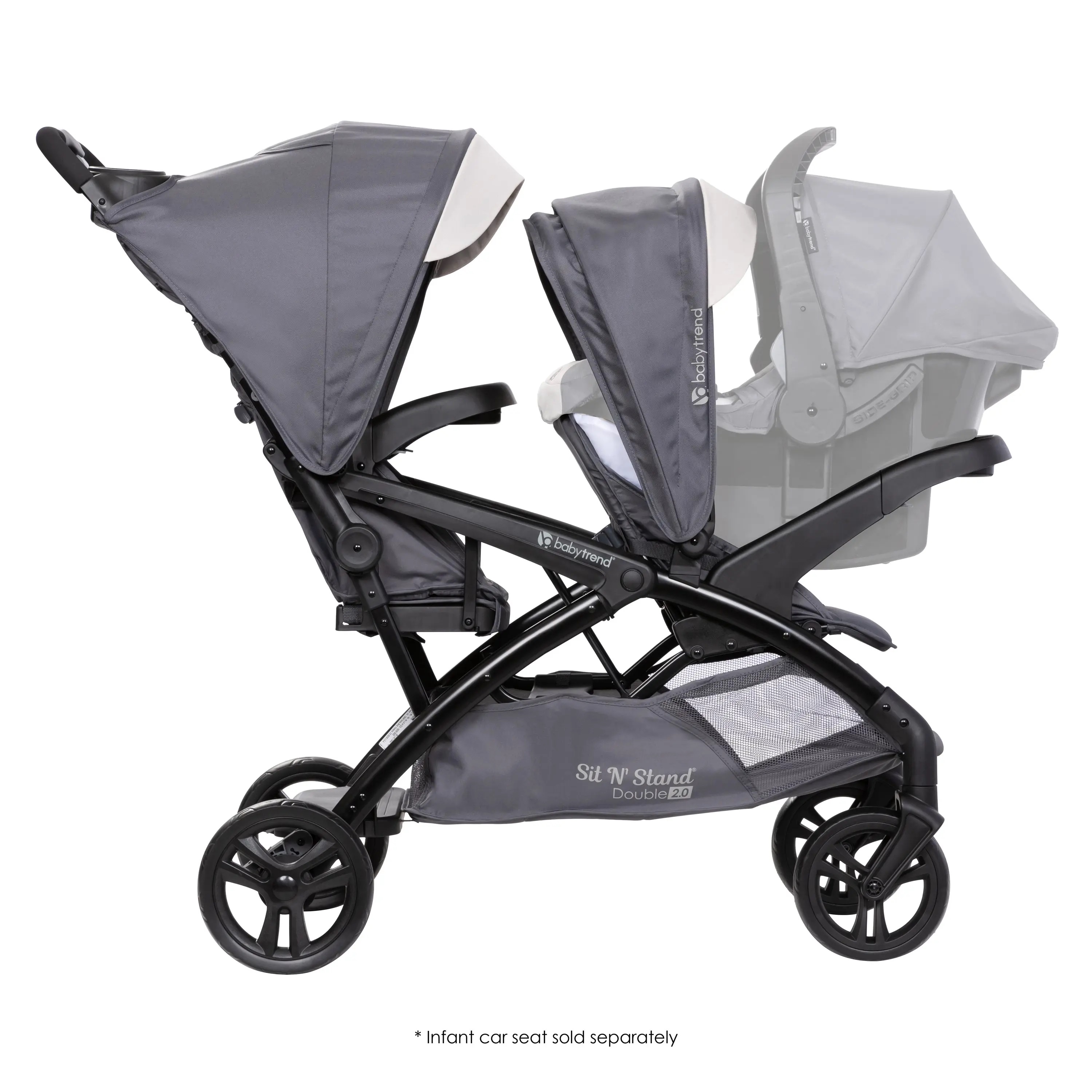 Foto 4 pulgar | Carriola Doble Baby Trend Sit N Stand Plegable A Una Mano Magnolia