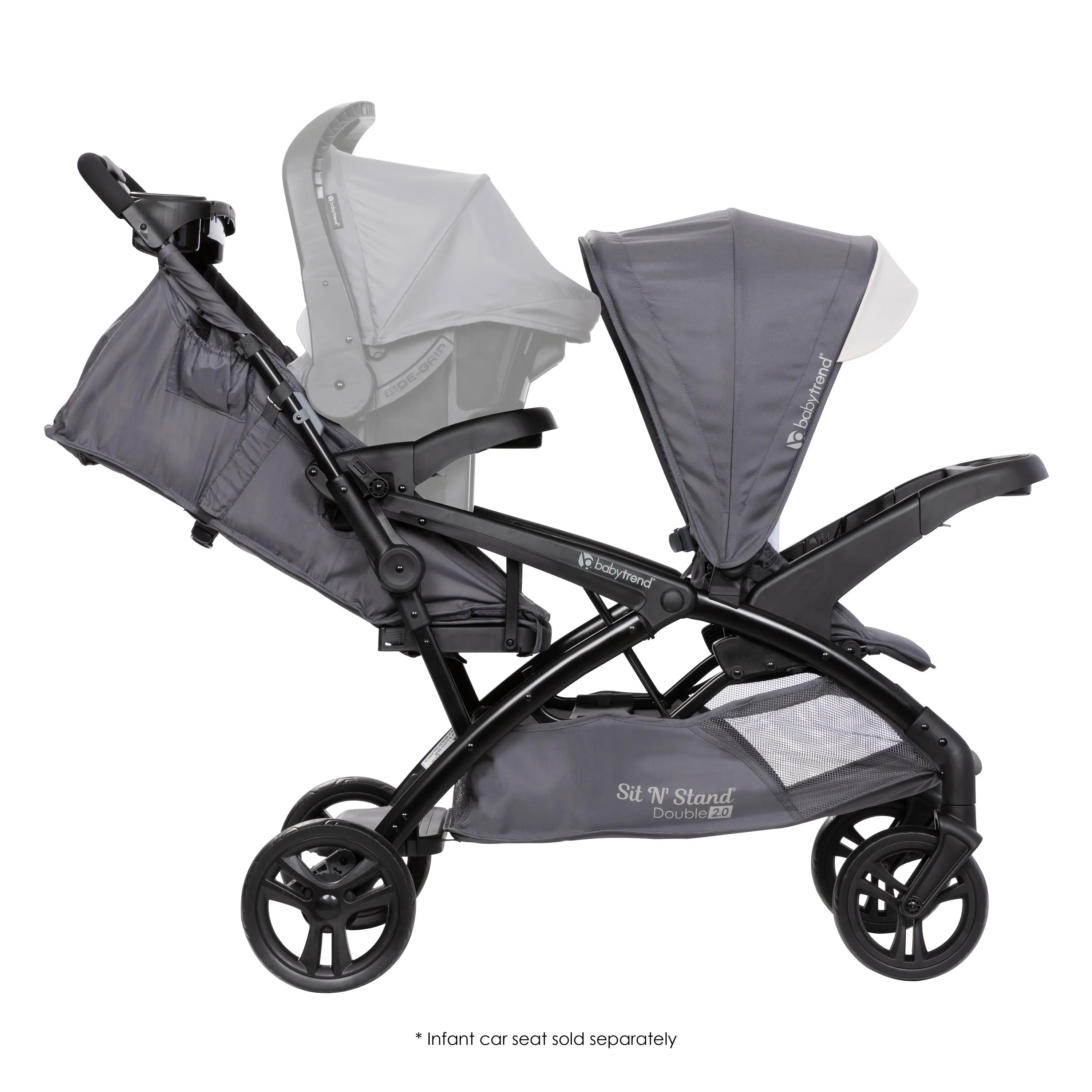 Foto 6 pulgar | Carriola Doble Baby Trend Sit N Stand Plegable A Una Mano Magnolia
