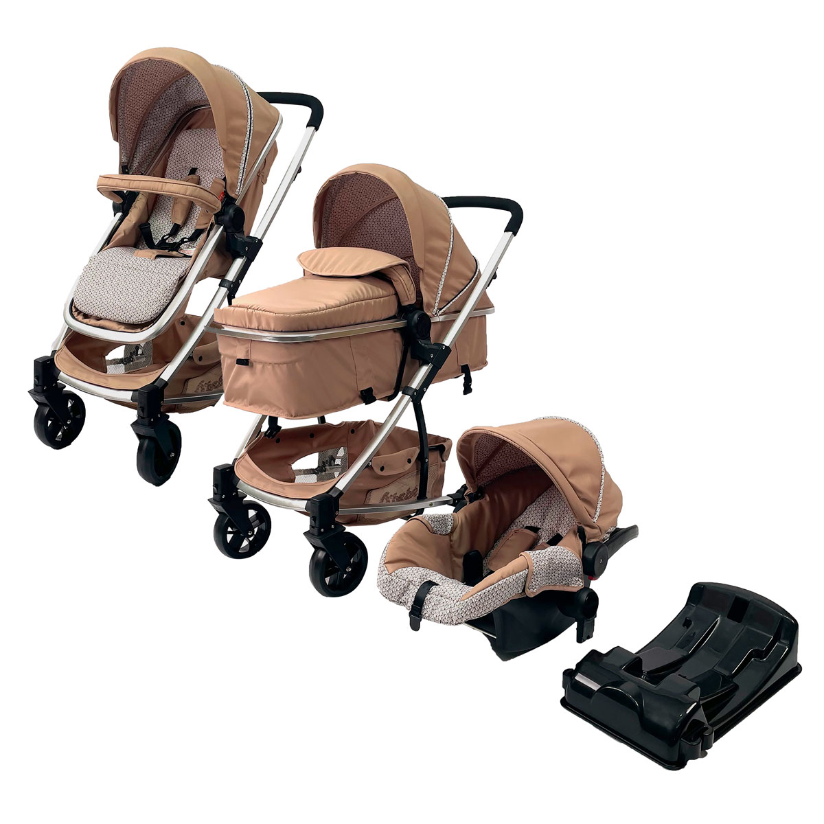 Carriola D Bebe Vertex Portabebe Bambineto Con Base De Carro