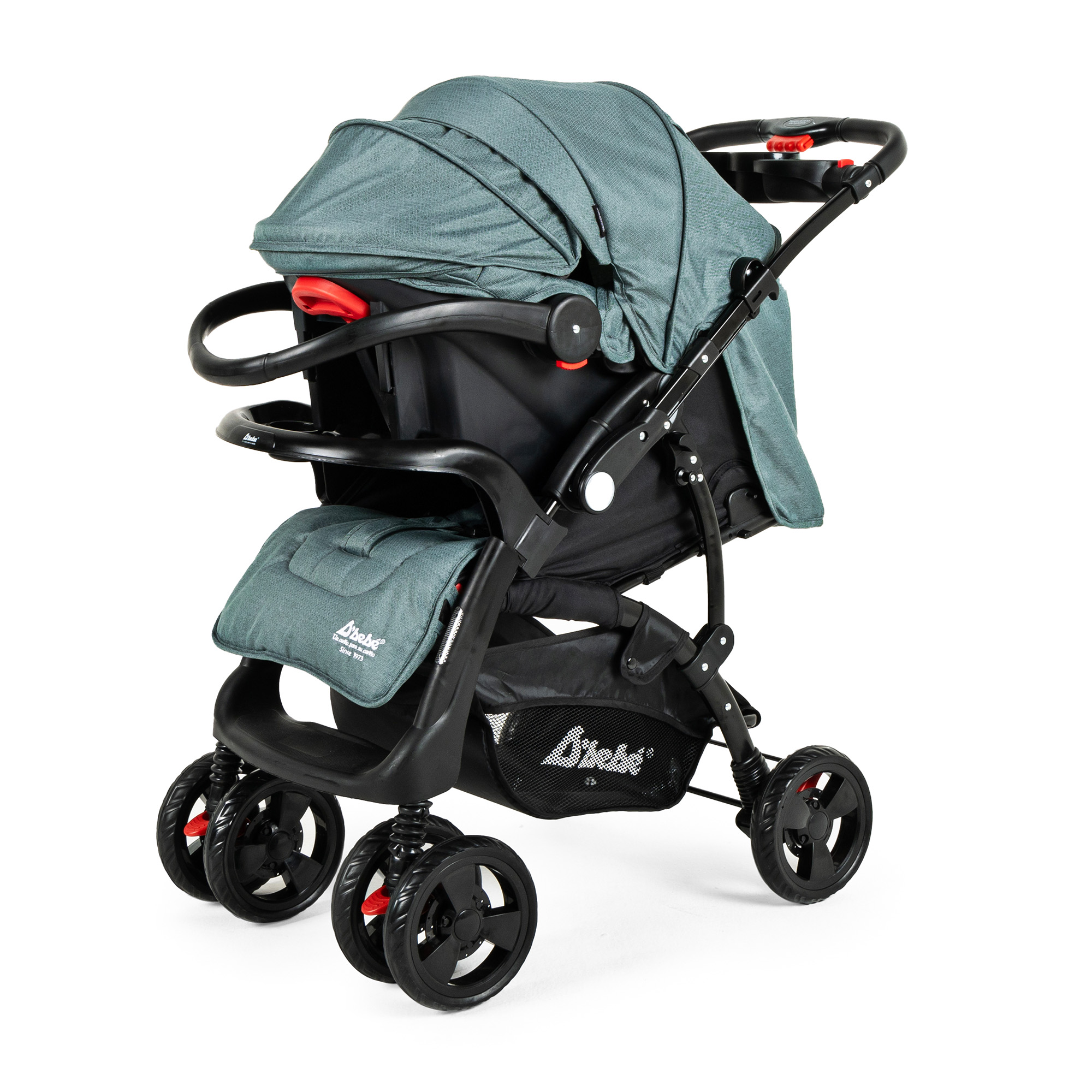 Foto 3 pulgar | Carriola D Bebé Elite Reversible Travel System Con Portabebé Verde