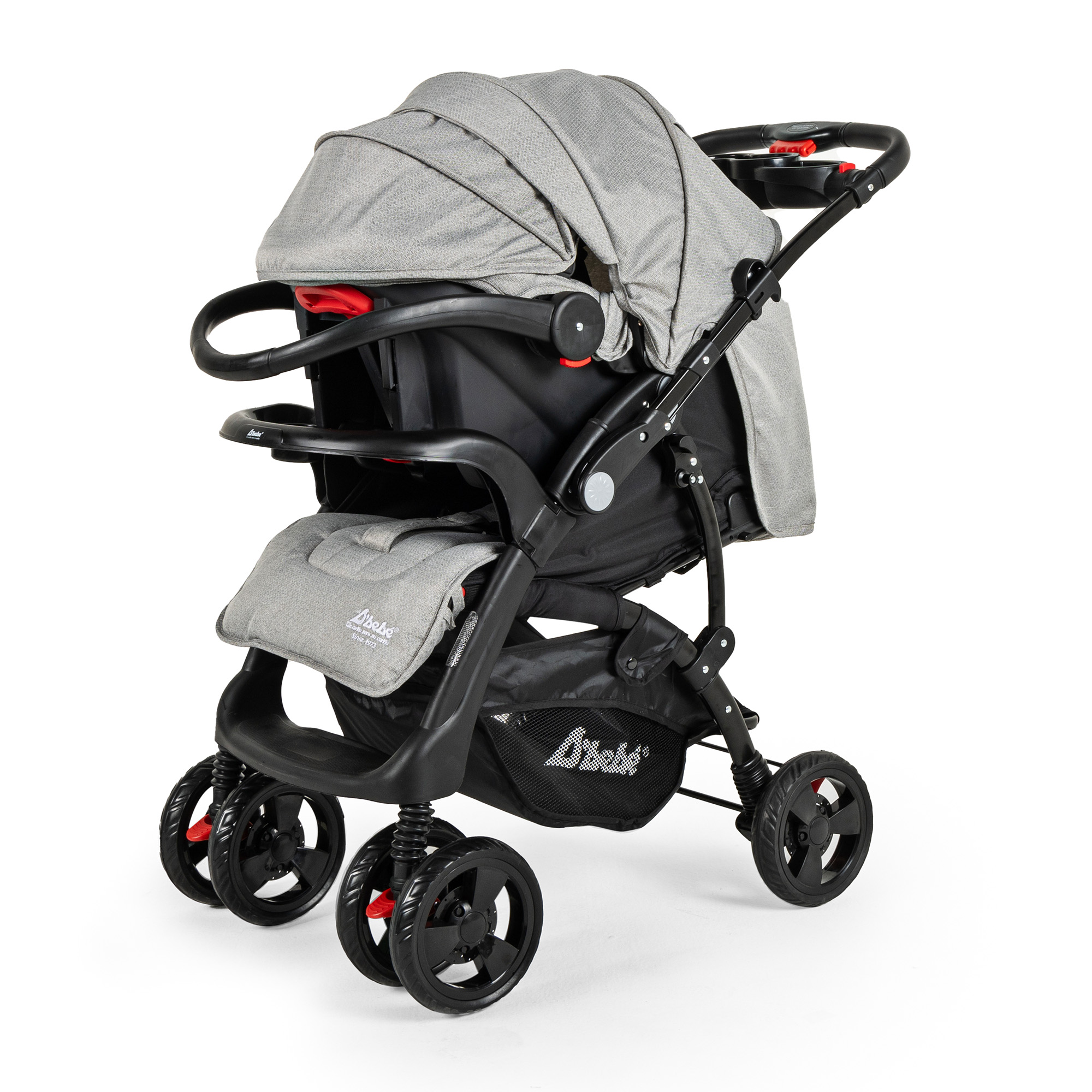 Foto 3 pulgar | Carriola D Bebé Elite Reversible Travel System Con Portabebé Gris