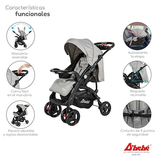 Foto 2 | Carriola Sistema de Viaje D'bebé Elite Gris