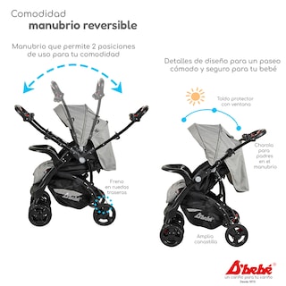 Foto 3 | Carriola Sistema de Viaje D'bebé Elite Gris