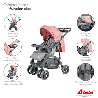 Foto 2 | Carriola Sistema de Viaje D'bebé Elite Rosa