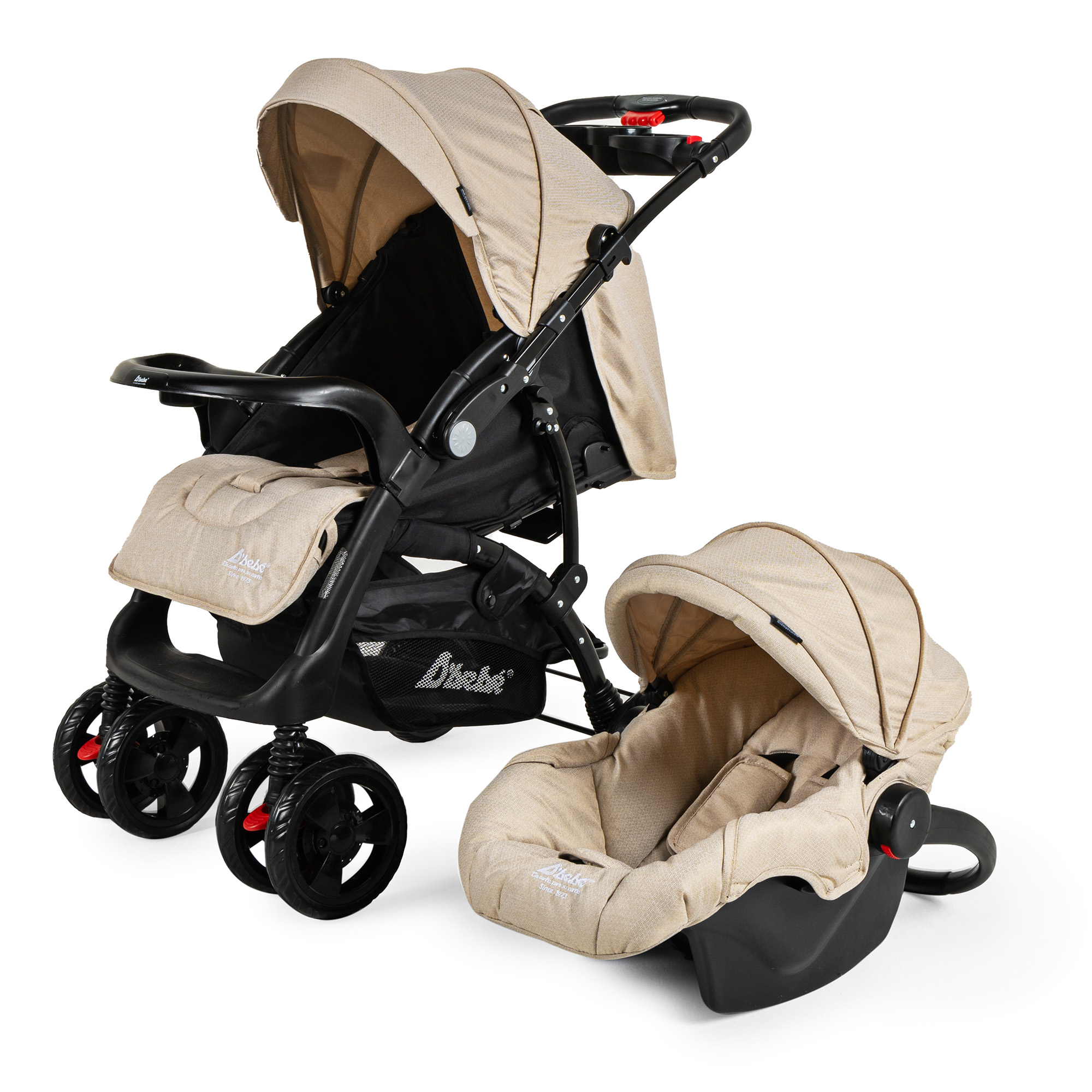 Carriola D Bebé Elite Reversible Travel System Con Portabebé Arena