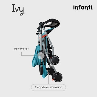 Foto 5 | Infanti Carriola De Paseo Ivy Con Mango Reversible Color Azul