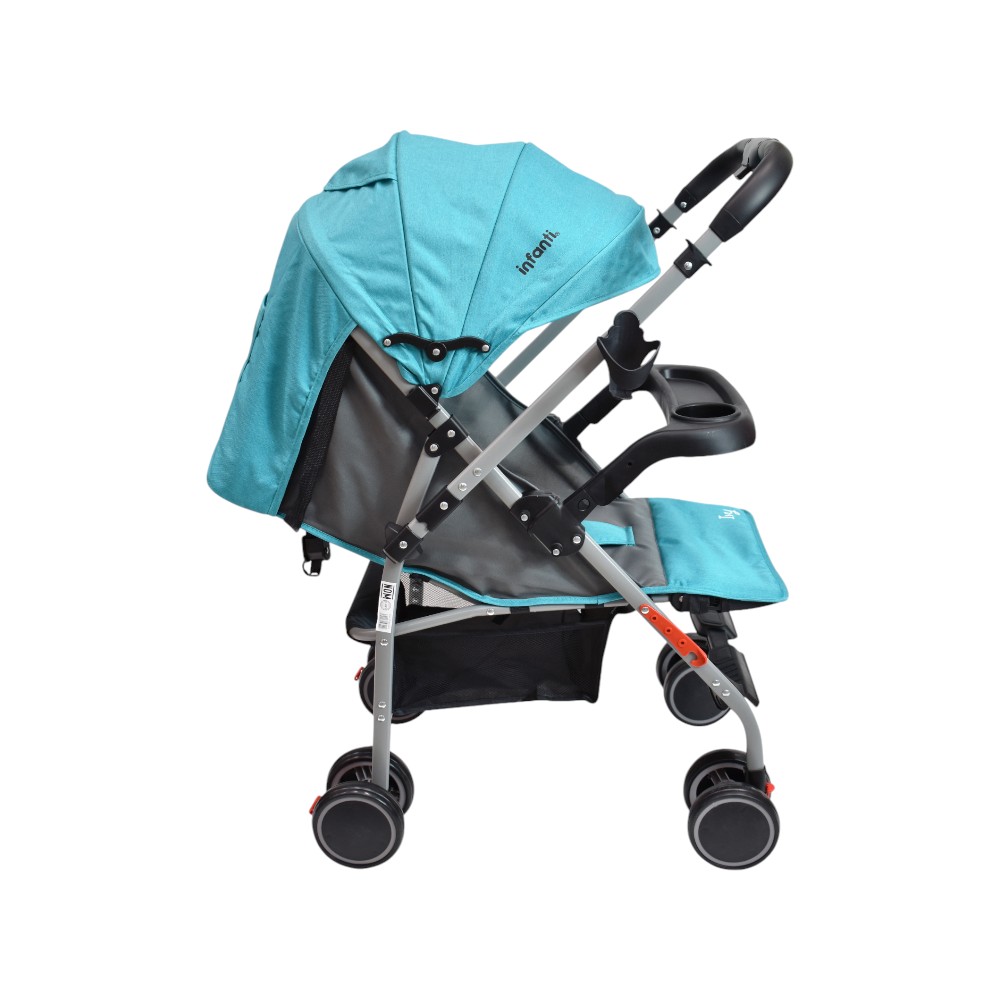 Foto 6 | Carriola De Paseo Ivy Infanti Color Turquesa Con Mango Reversible