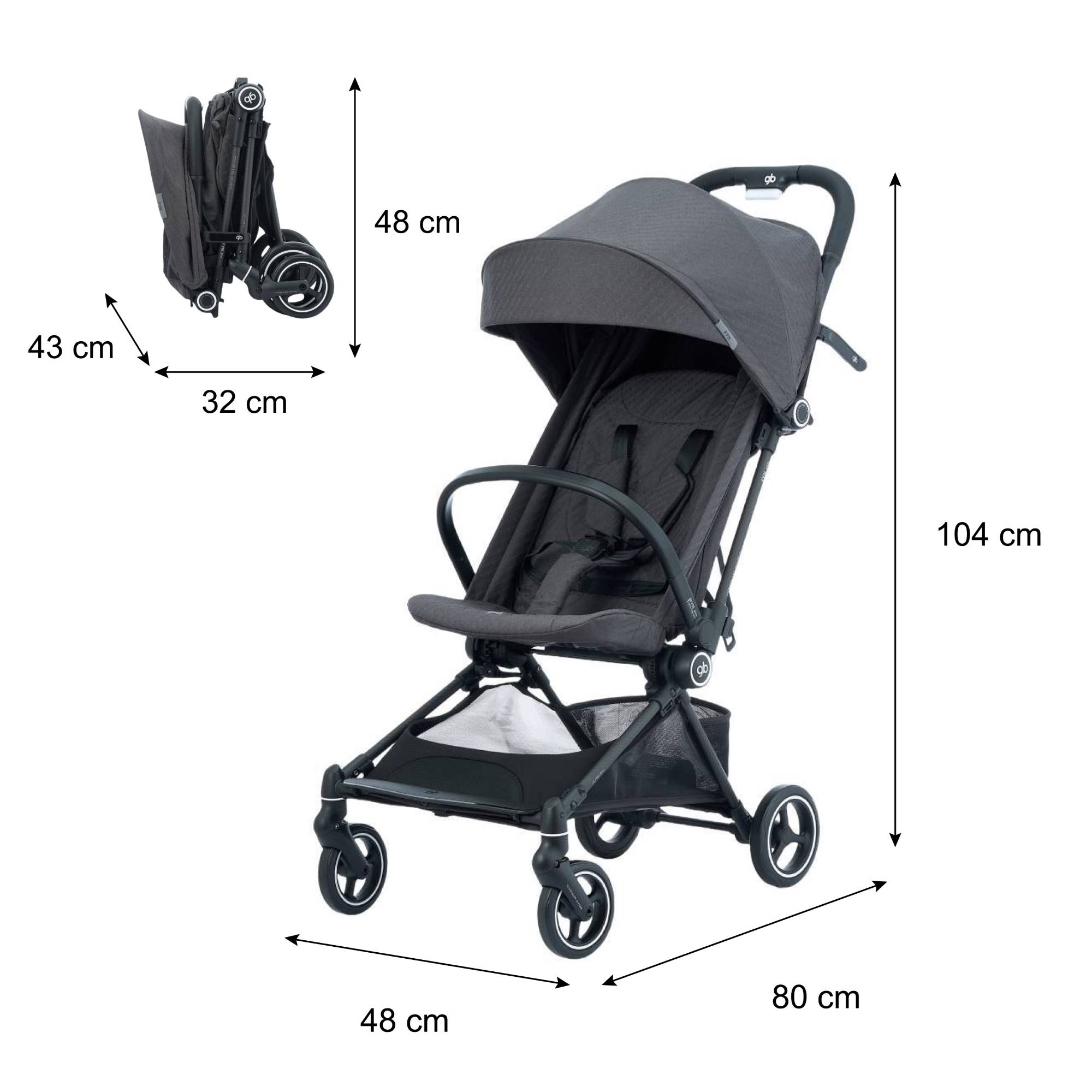 Foto 8 | Carriola De Viaje Gb Fyn Plus Carbon Fiber Apto Avion Ligera