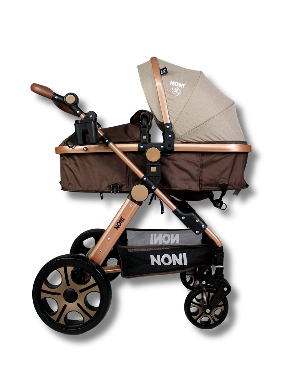 Foto 4 pulgar | Carriola De Paseo Travel System Noni Is-999-a  Chasis  Dorado Ahumado