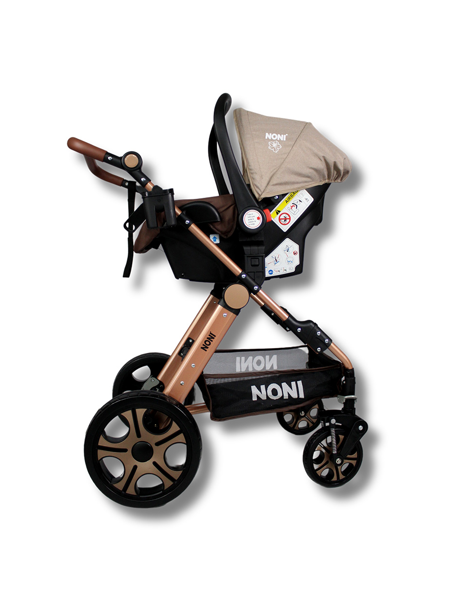 Foto 6 pulgar | Carriola De Paseo Travel System Noni Is-999-a  Chasis  Dorado Ahumado