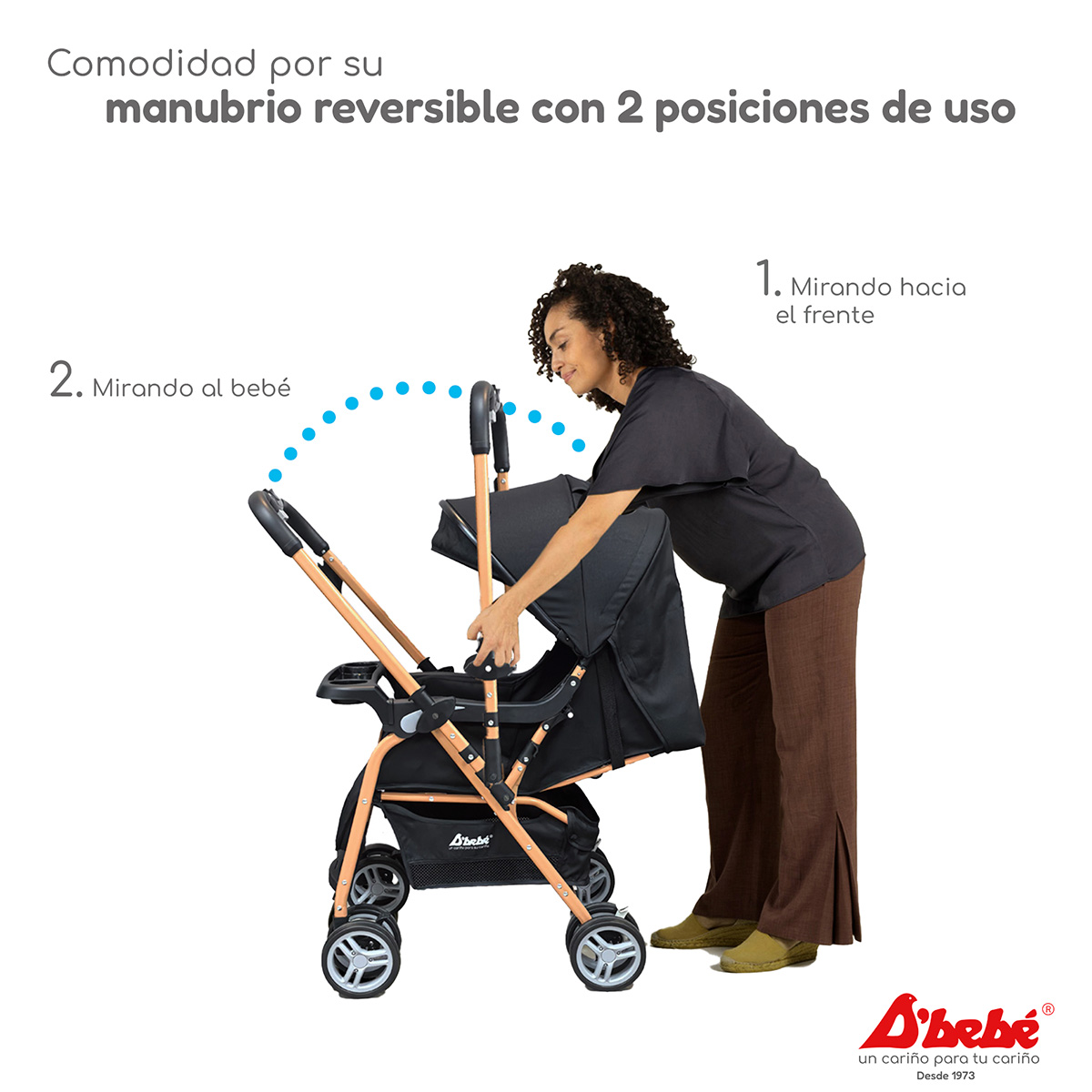 Foto 4 pulgar | Carriola Reversible D'bebé  Lal Negra