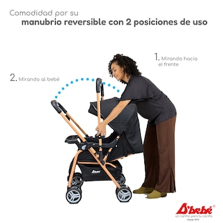Foto 3 | Carriola Reversible D'bebé Lal Negra