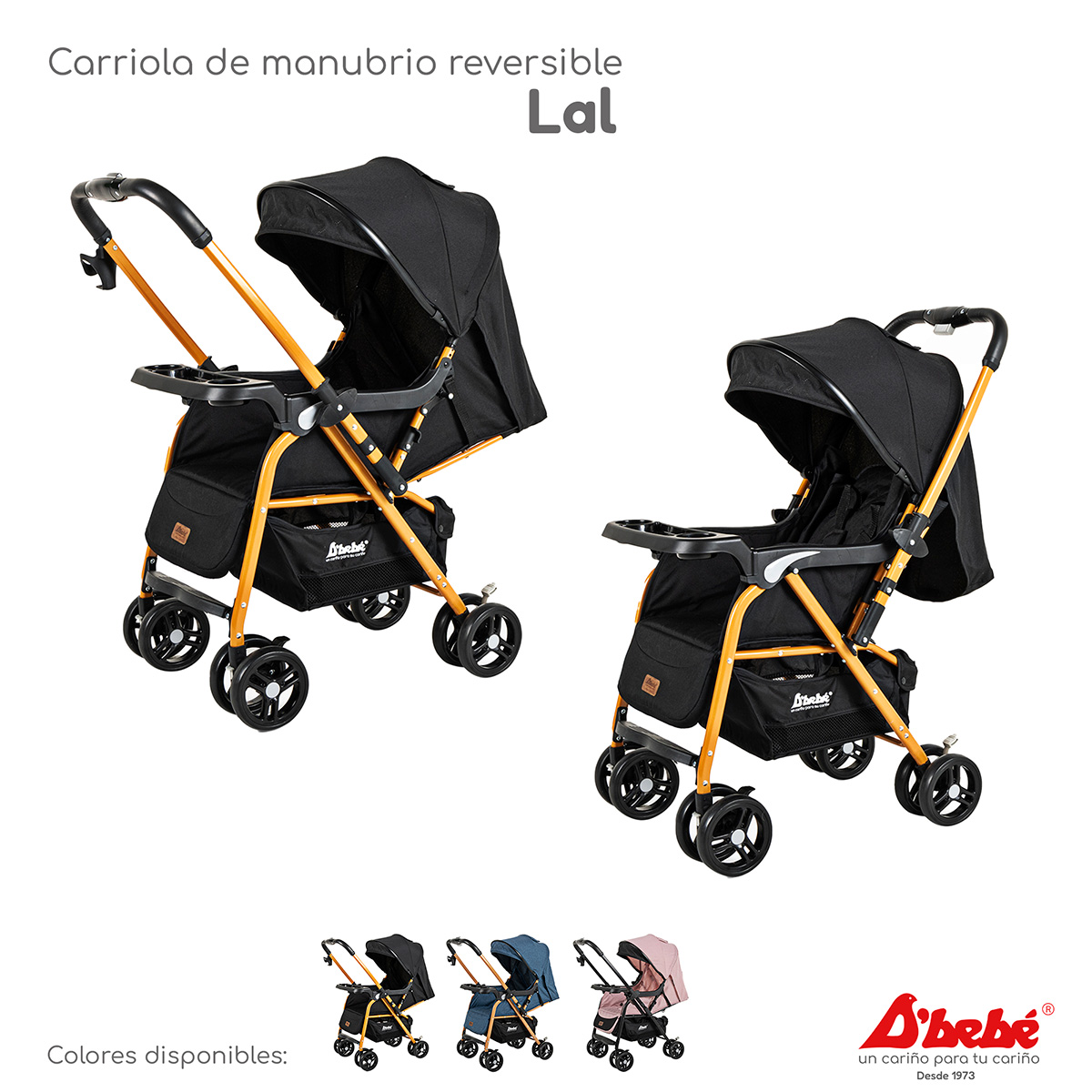 Foto 5 | Carriola Reversible D'bebé  Lal Negra