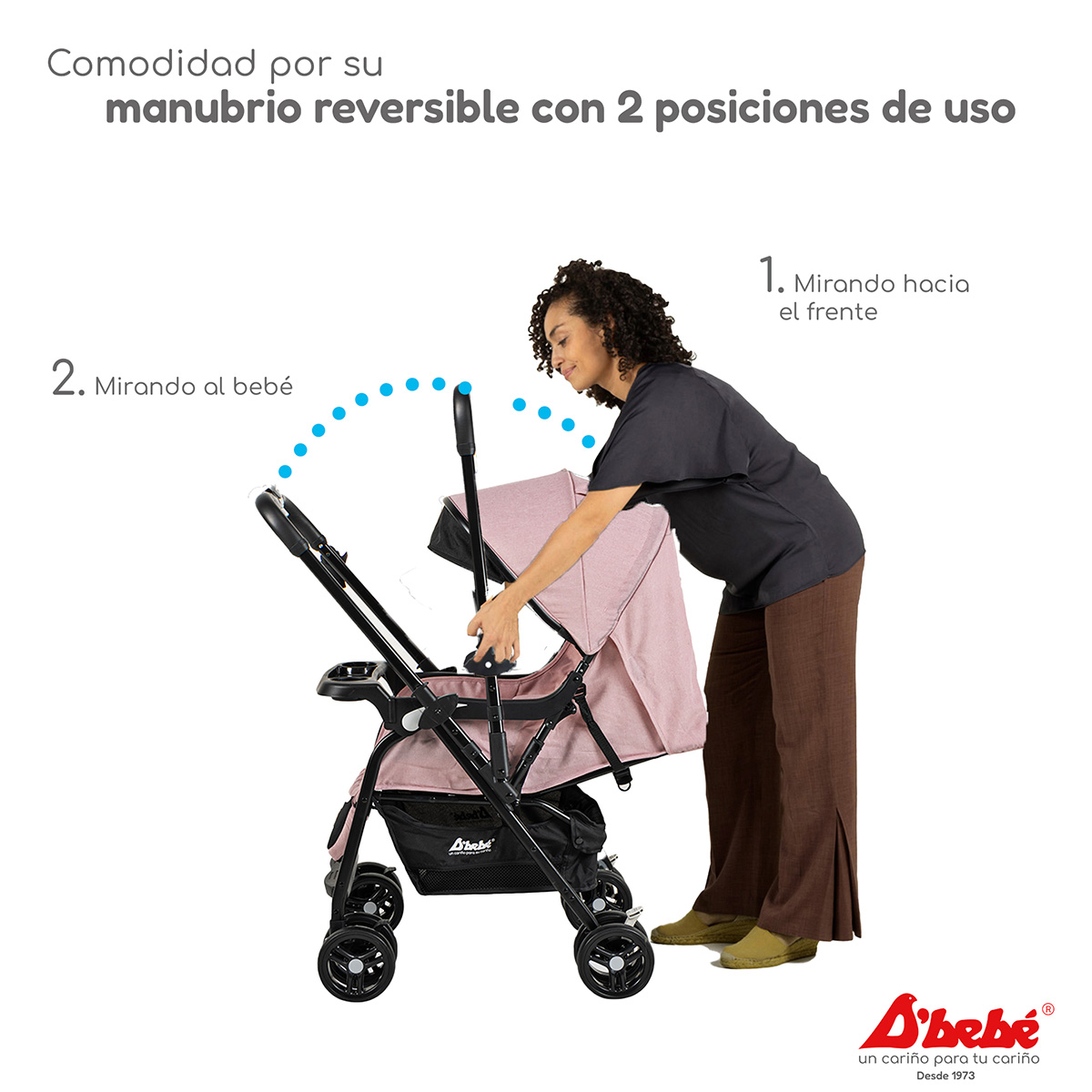 Foto 4 pulgar | Carriola Reversible D'bebé Lal Rosa
