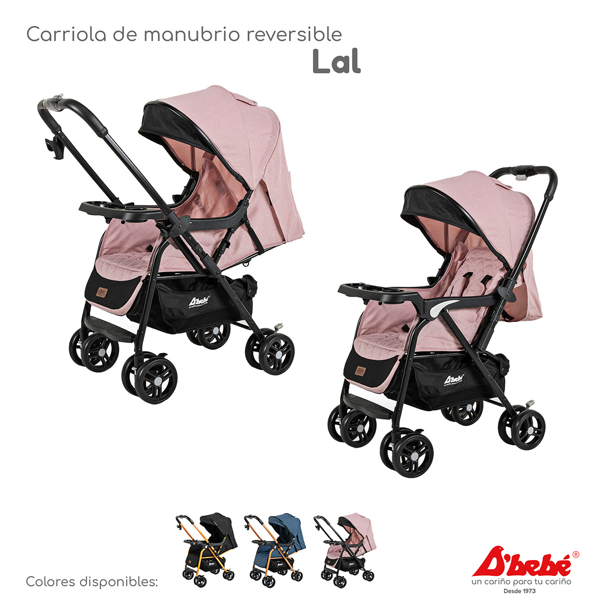 Foto 6 pulgar | Carriola Reversible D'bebé Lal Rosa