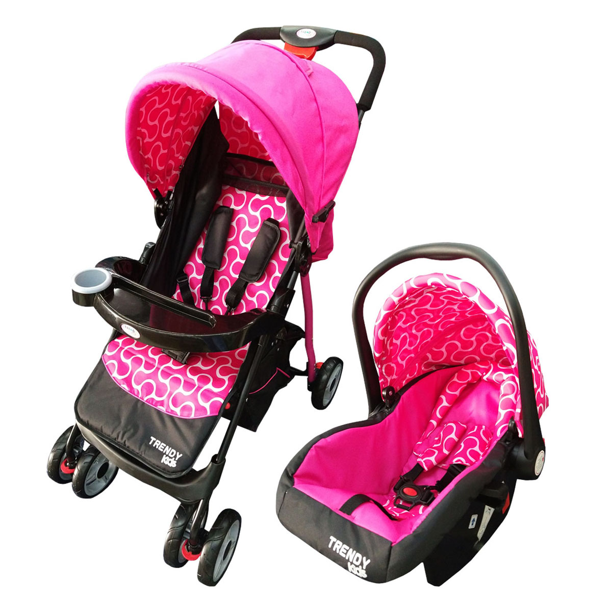Foto 2 pulgar | Carreola Trendy Kids Maxxy Sistema De Viaje 4en1 Rosa