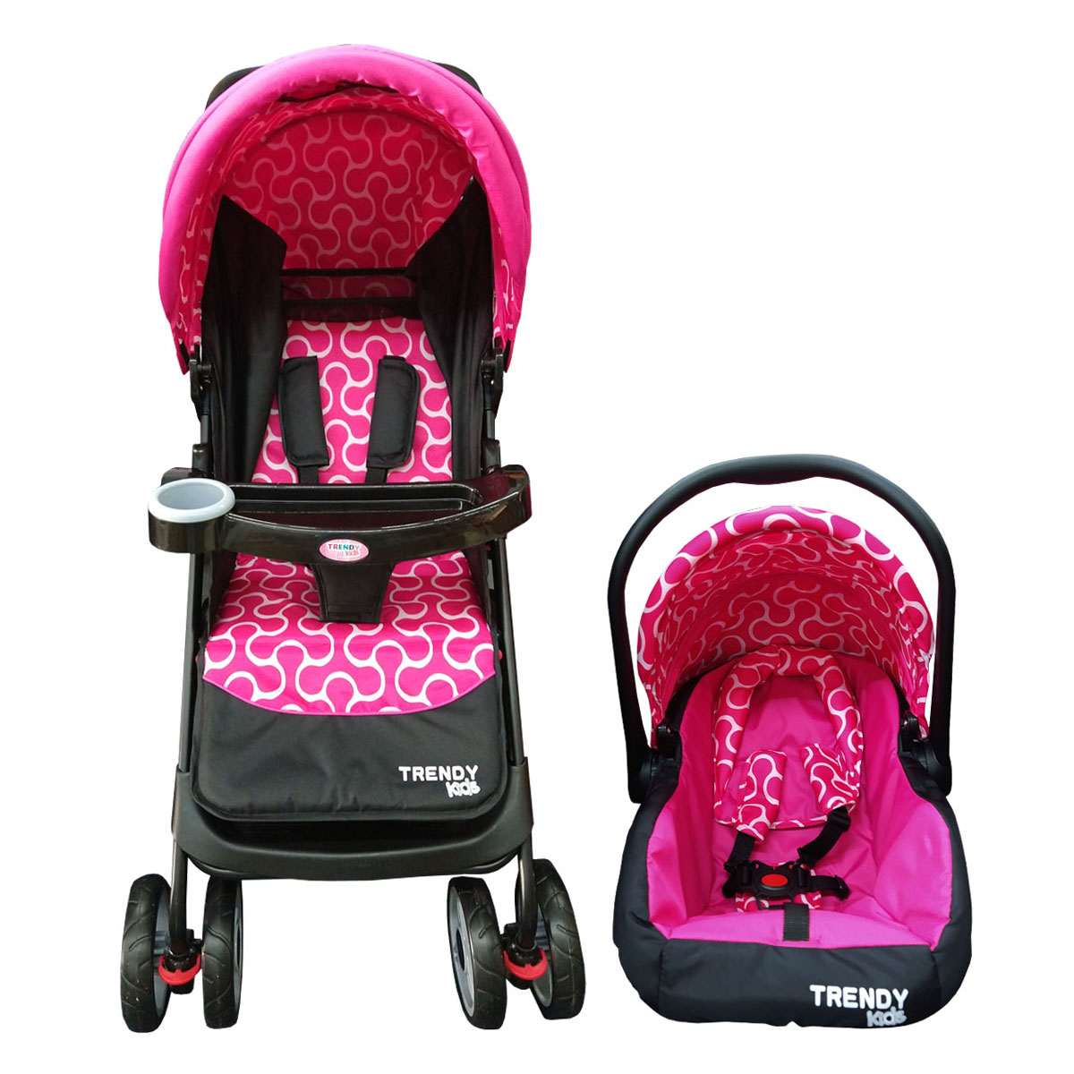 Foto 3 pulgar | Carreola Trendy Kids Maxxy Sistema De Viaje 4en1 Rosa