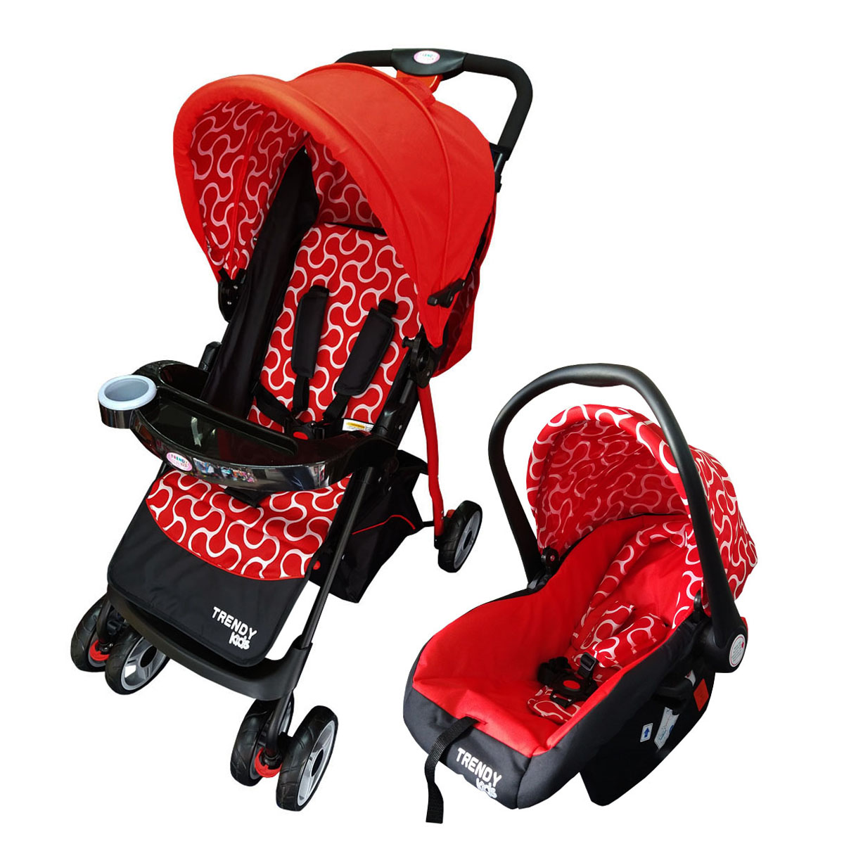 Foto 2 pulgar | Carreola Trendy Kids Maxxy Sistema De Viaje 4en1 Roja