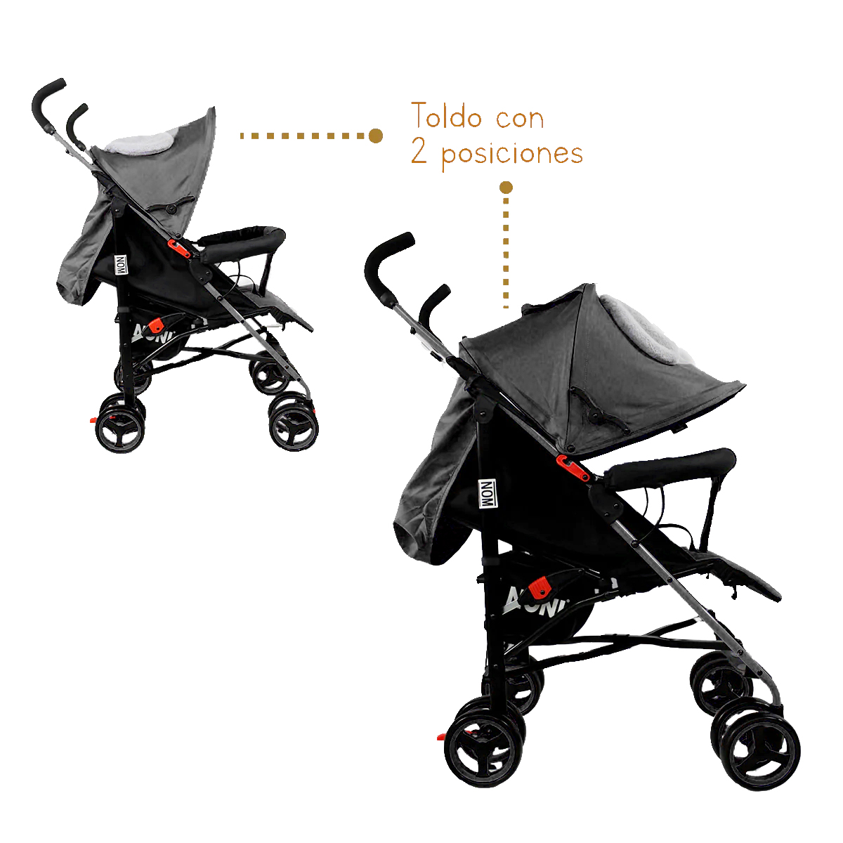 Foto 4 | Carriola De Baston Angelin 666-g Color Negro De Conejito