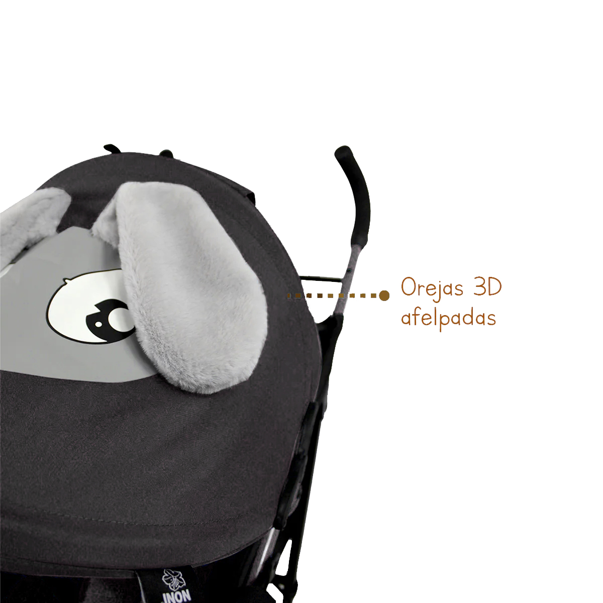 Foto 5 | Carriola De Baston Angelin 666-g Color Negro De Conejito