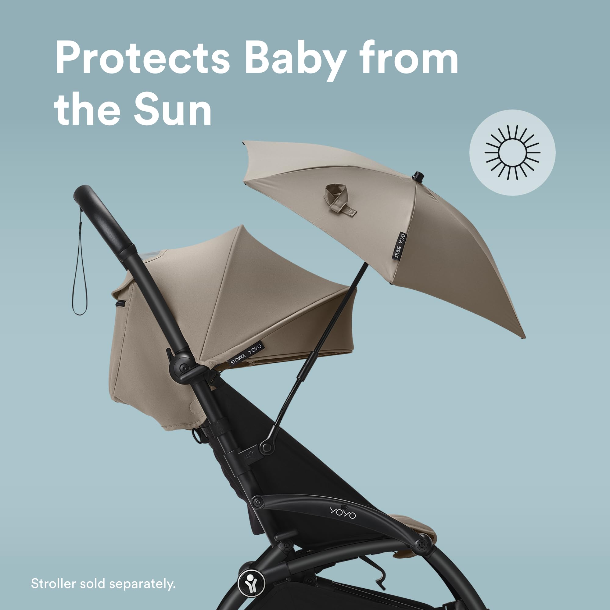Foto 2 | Sombrilla Stokke Yoyo Taupe Upf 50+ Compatible Con Cochecitos Stokke - Venta Internacional.
