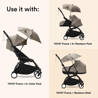 Foto 4 | Sombrilla Stokke Yoyo Taupe Upf 50+ Compatible Con Cochecitos Stokke - Venta Internacional.