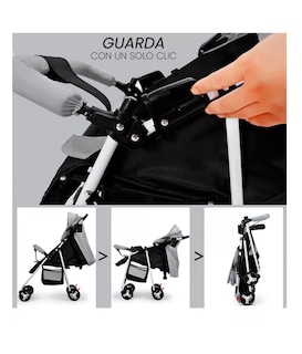 Foto 4 | Carriola De Bastón Travel System Toplinc Carreola Plegable Gris Con Chasis Color Blanco