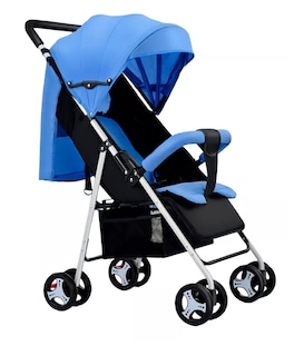 Foto 1 | Carriola De Bastón Travel System Toplinc Carreola Plegable Plegable Azul Con Chasis Color Blanco