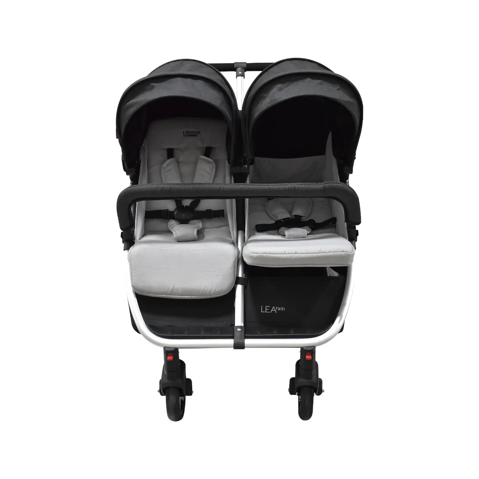 Foto 3 pulgar | Carriola Doble Para Bebé Infanti Lea Twin Reclinable Grey And Black
