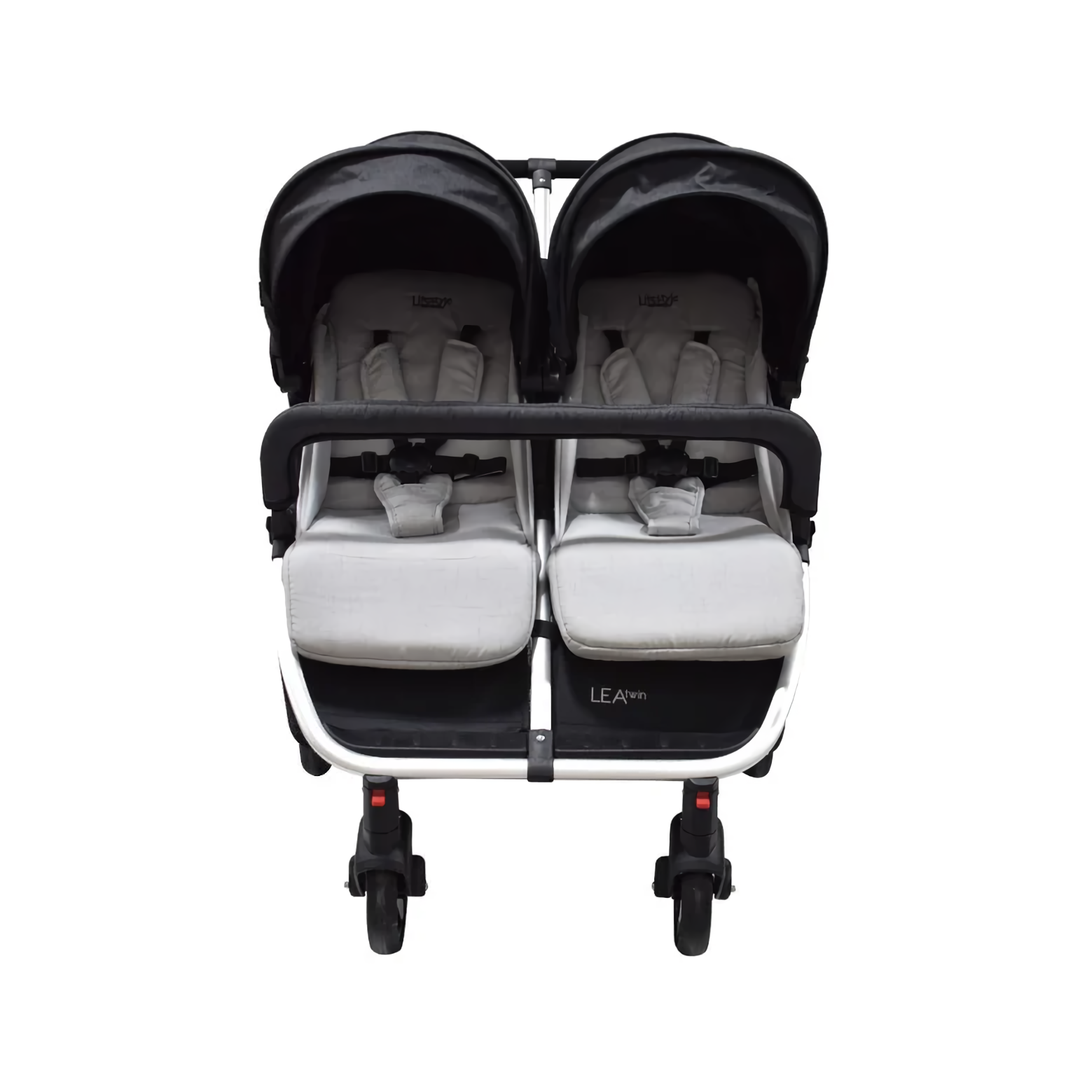 Foto 4 pulgar | Carriola Doble Para Bebé Infanti Lea Twin Reclinable Grey And Black