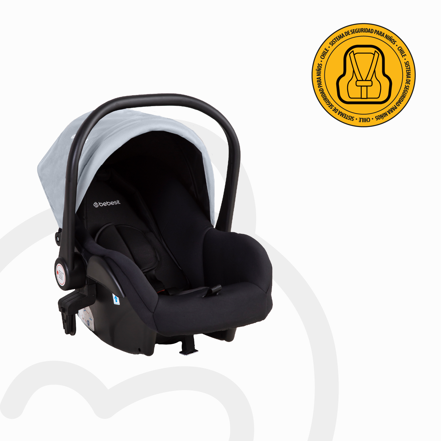 Foto 7 pulgar | Coche Travel System Bebesit Vox Gris Rose Gold 3 En 1 Paseo Moisés Auto
