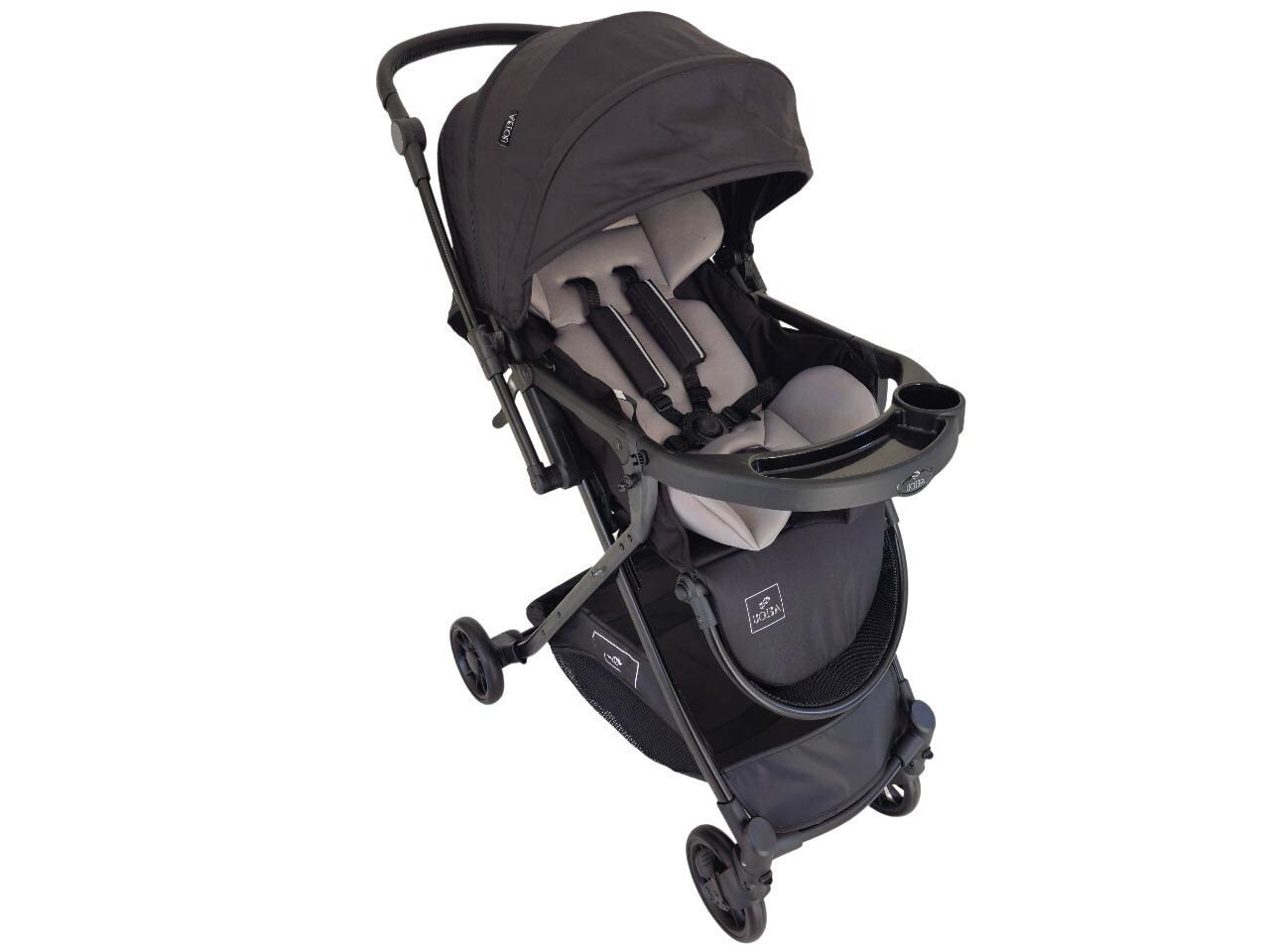 Carriola Para Bebé Aeiou Suiza Con Capota Amplia Black $2,990