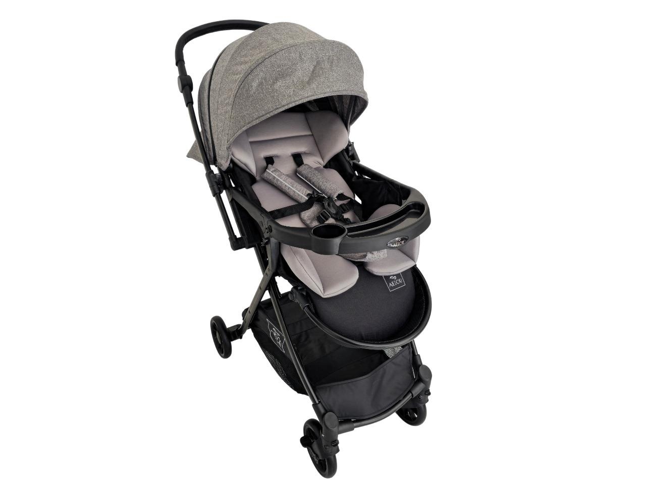 Foto 1 | Carriola Para Bebé Aeiou Suiza Con Capota Amplia Light Grey