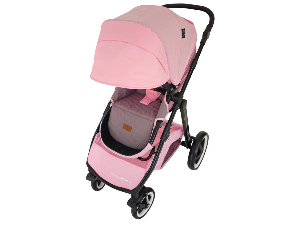 Foto 1 | Carriola Para Bebé Aeiou Swiss Titanium Australia Acolchada Pink