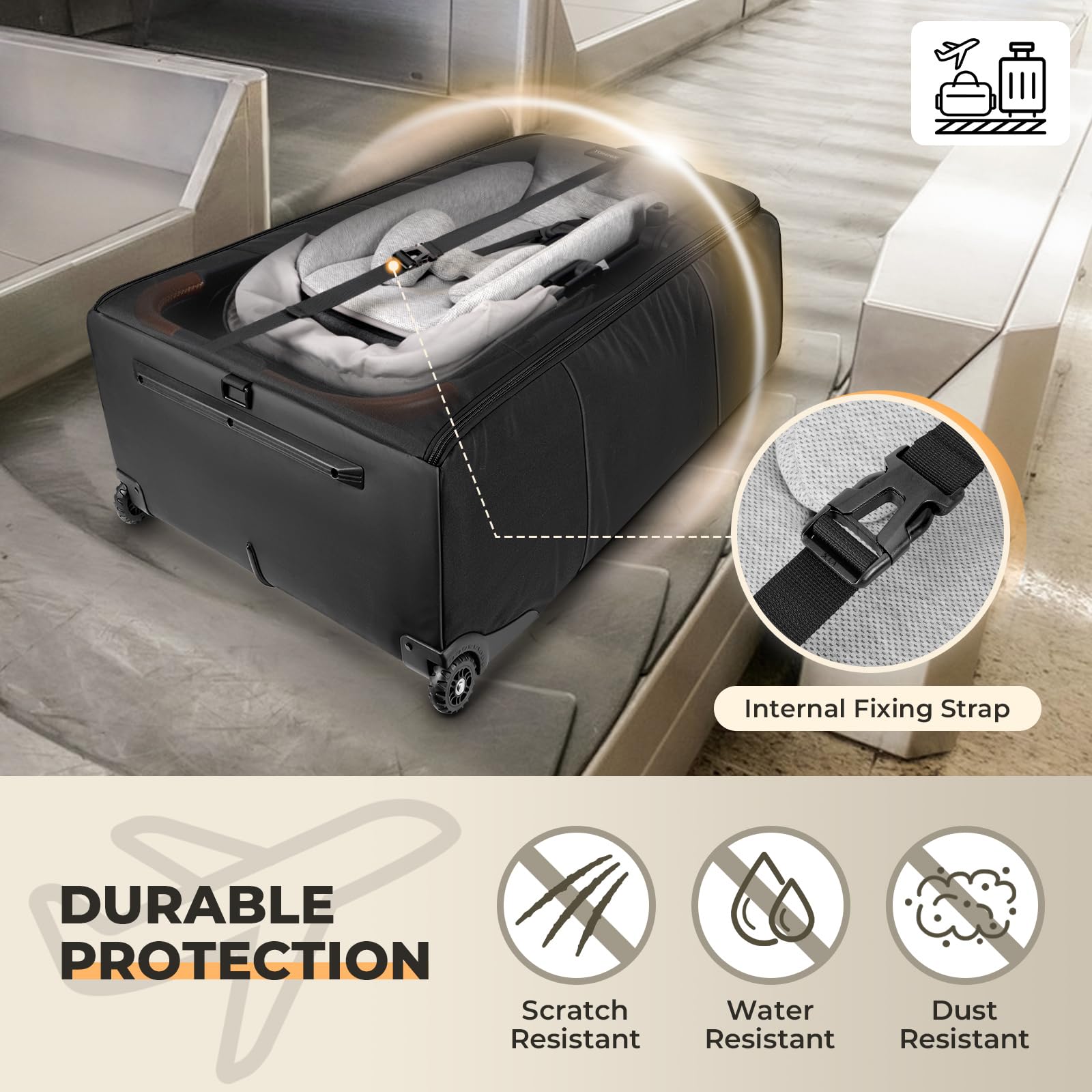 Foto 5 pulgar | Bolsa De Cochecito Yorepek Compatible Con Uppababy Vista O Cruz - Venta Internacional.