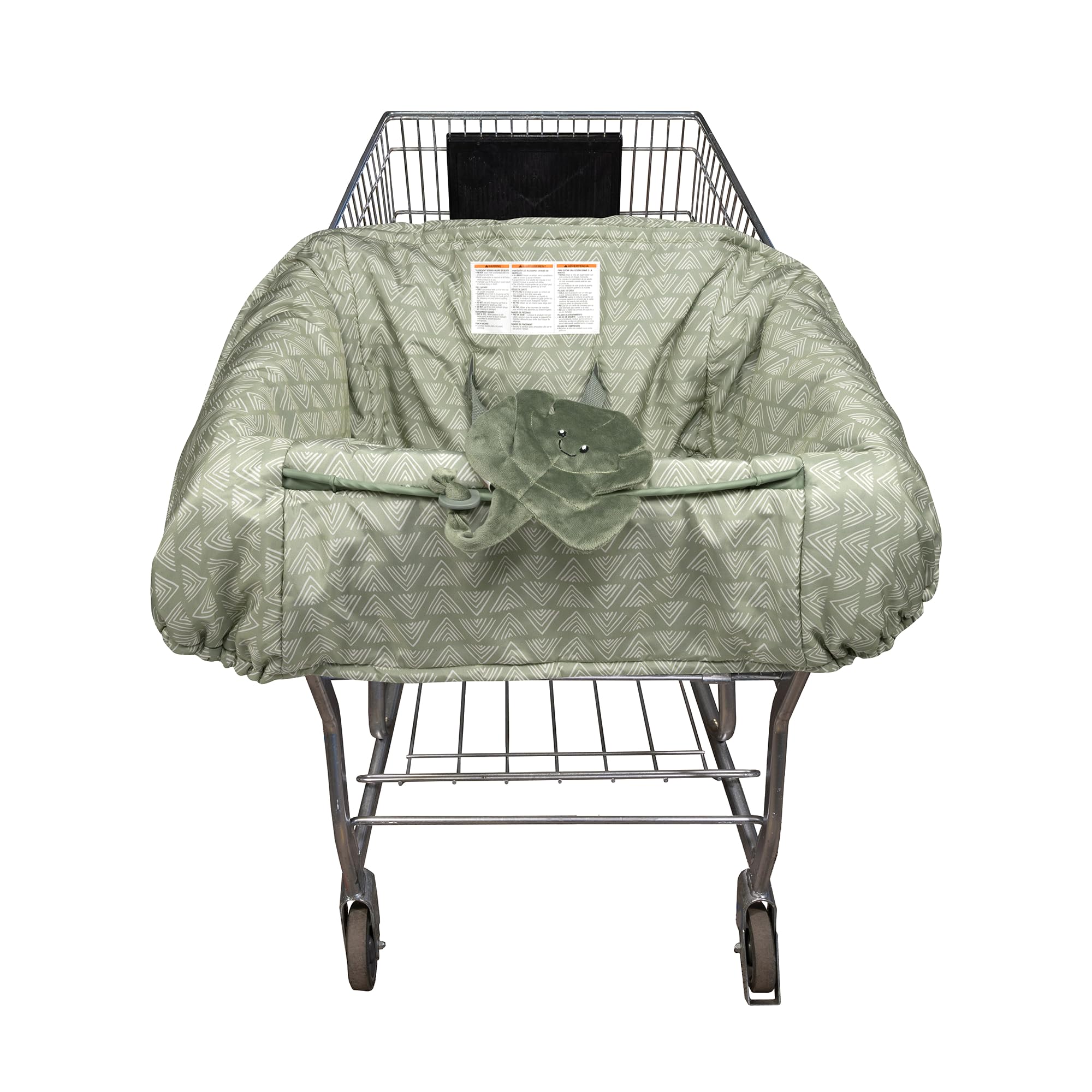 Funda Para Carrito De Compras Boppy Green Leaf Con Arnés De Seguridad, 6 Meses O Más - Venta Internacional.