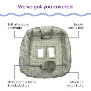 Foto 3 | Funda Para Carrito De Compras Boppy Green Leaf Con Arnés De Seguridad, 6 Meses O Más - Venta Internacional.