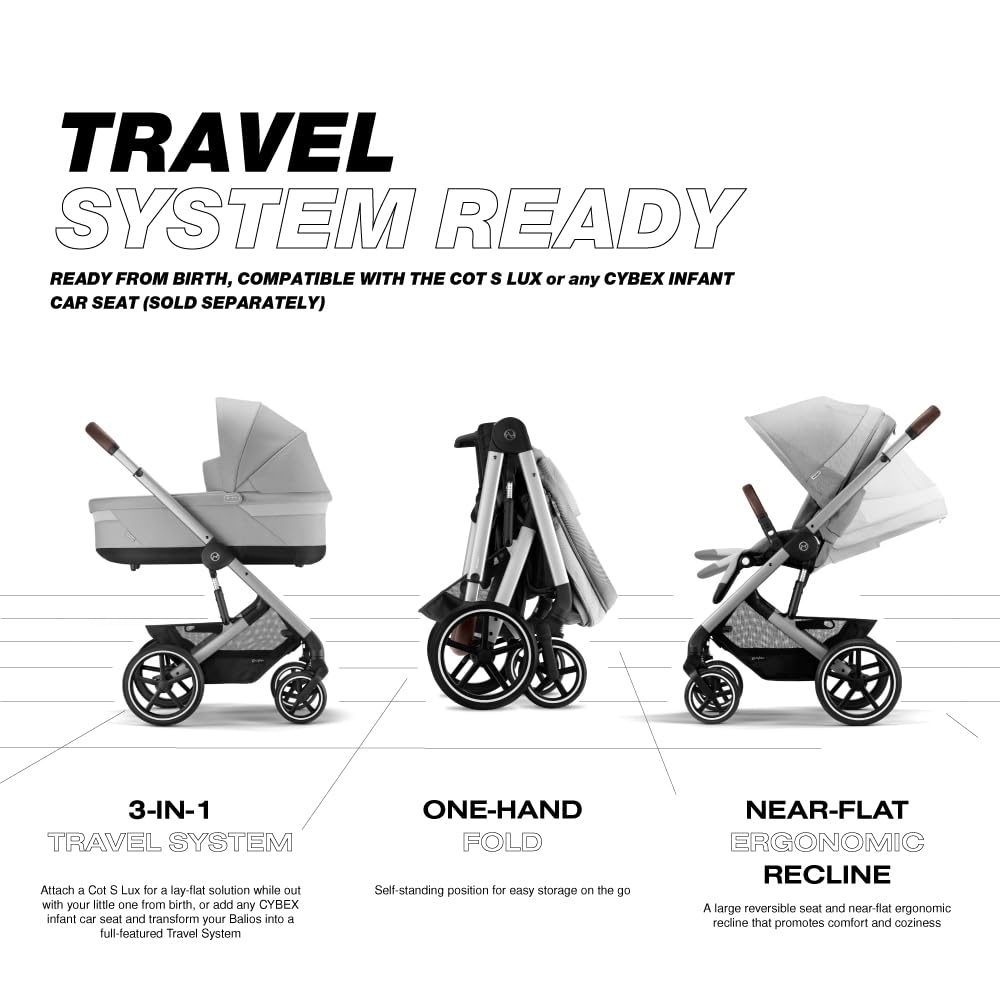 Foto 4 pulgar | Silla De Paseo Cybex Balios S Lux Con Orientación Delantera Y Trasera, Reclinable, Color Gris Lava - Venta Internacion