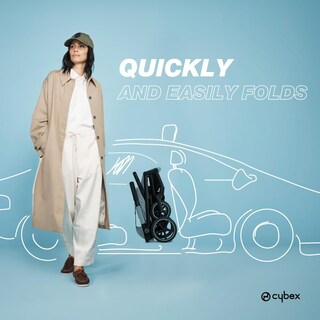 Foto 4 | Cochecito Cybex Beezy 2 Compacto Y Ligero Con Asiento De Coche, Color Gris Niebla - Venta Internacional.
