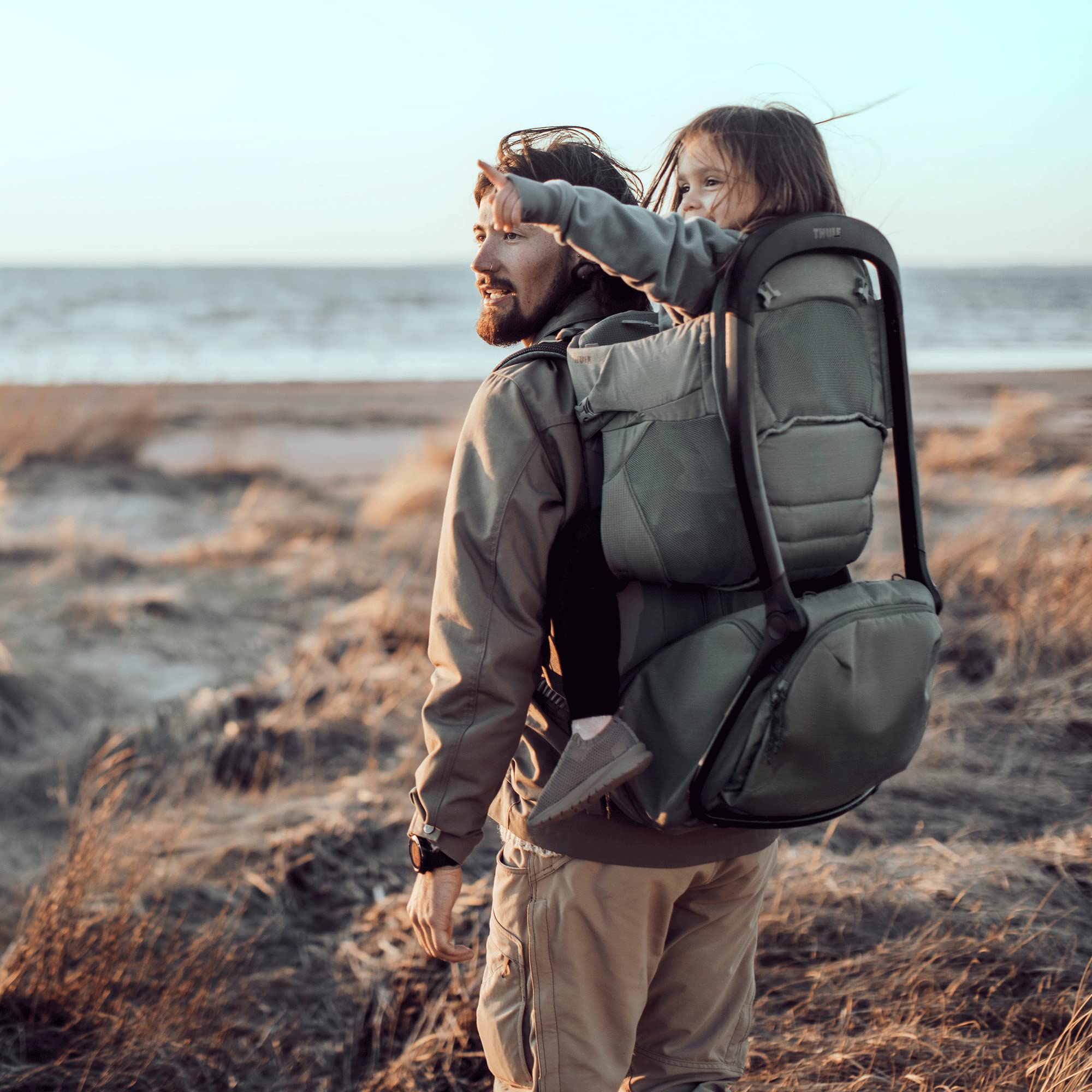 Foto 5 | Mochila Portabebés Thule Sapling Agave 22l Con Sombrilla - Venta Internacional.
