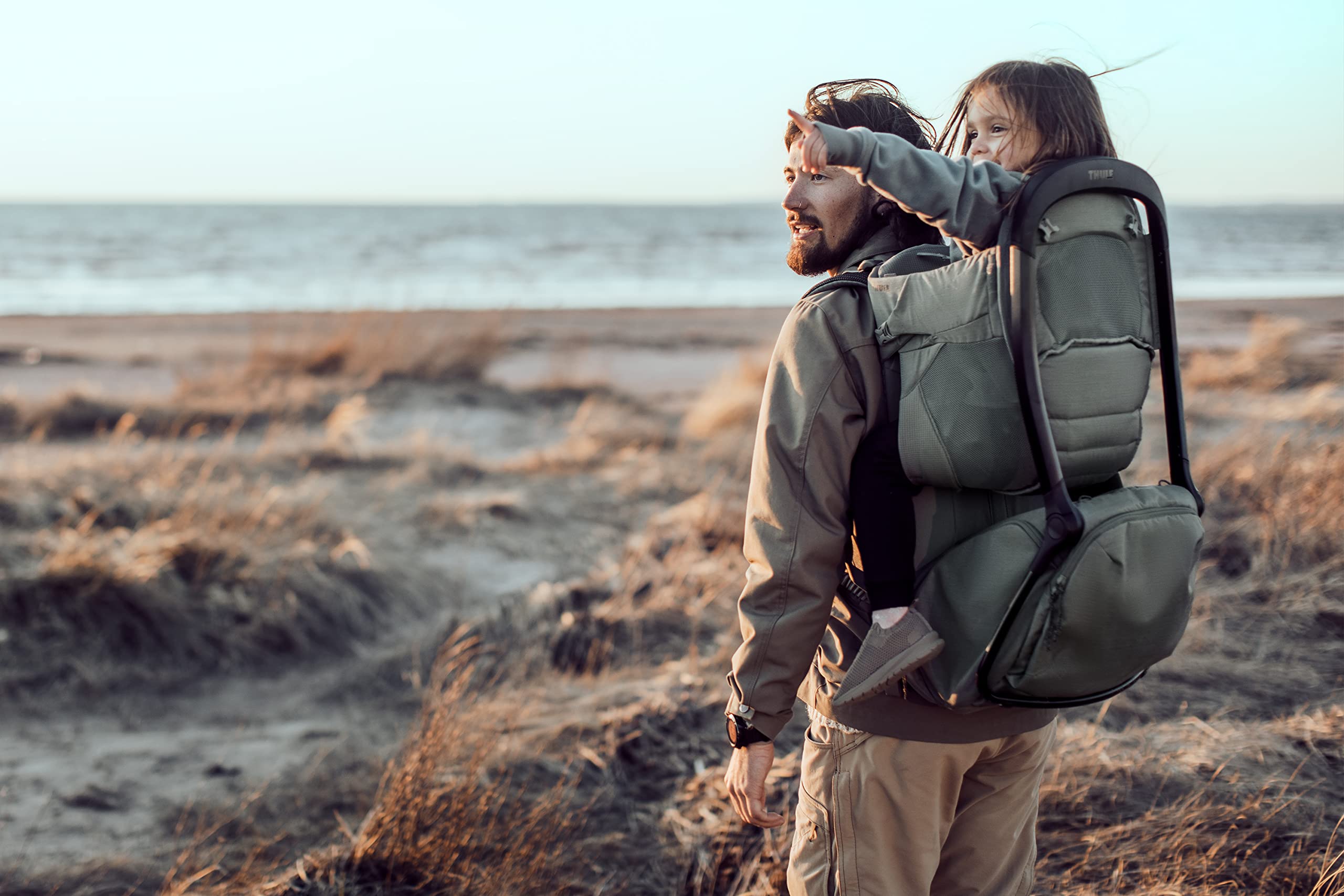 Foto 7 | Mochila Portabebés Thule Sapling Agave 22l Con Sombrilla - Venta Internacional.