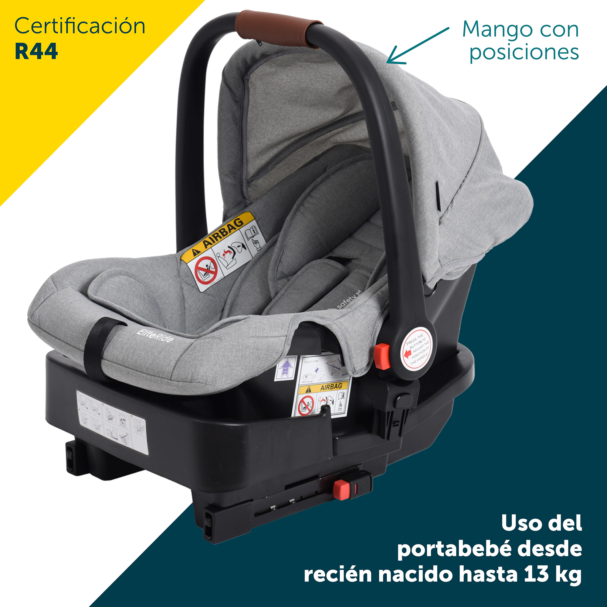 Foto 8 | Safety 1st Sistema De Viaje Elite Ride Gris