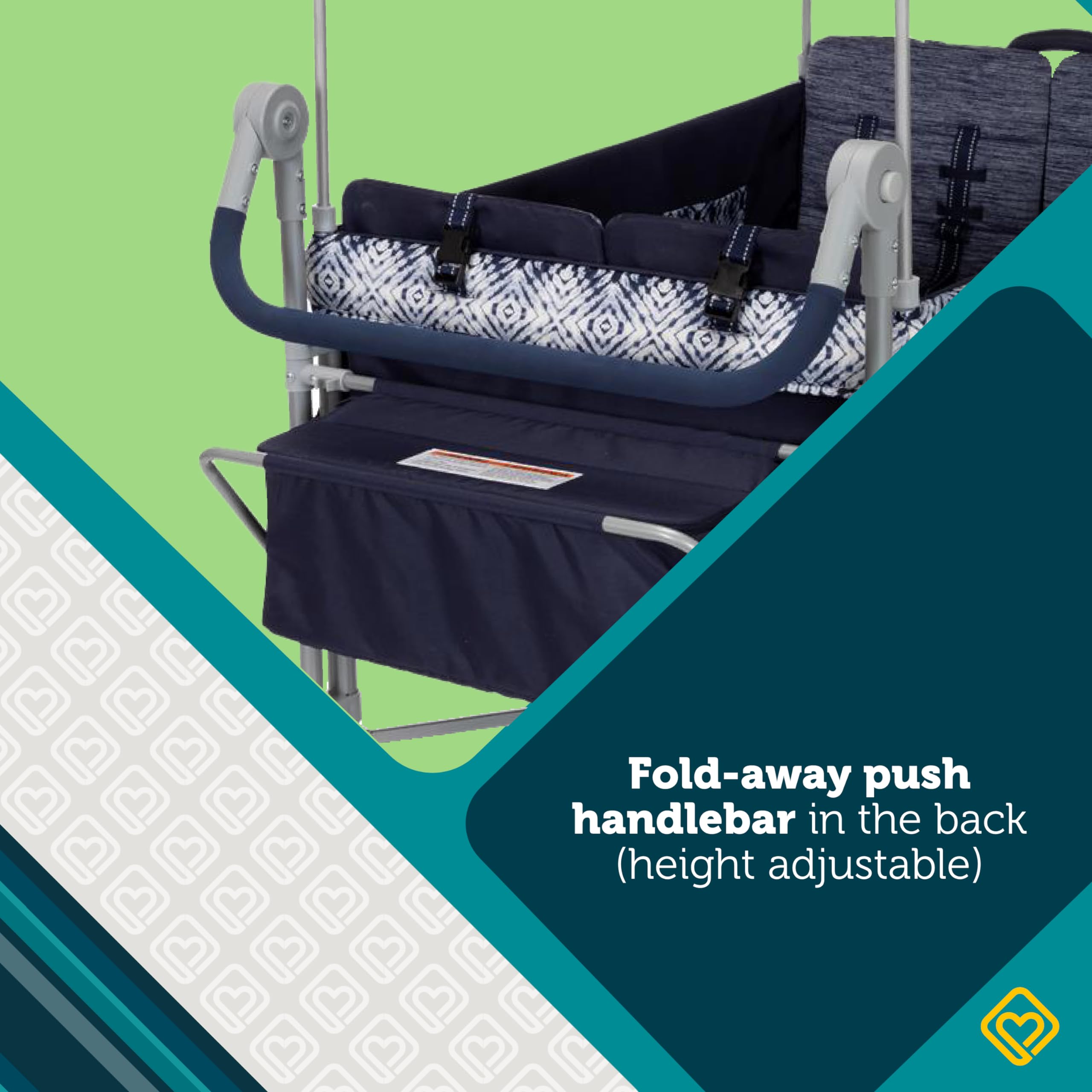 Foto 5 pulgar | Wagon Stroller Safety 1st Summit, 4 Plazas, Cuádruple, Plegable, Azul Marino - Venta Internacional.