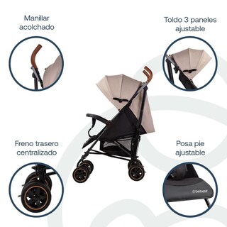Foto 3 | Bebesit Coche Paragua Magic Ride Reclinable 5 Puntos Seguridad