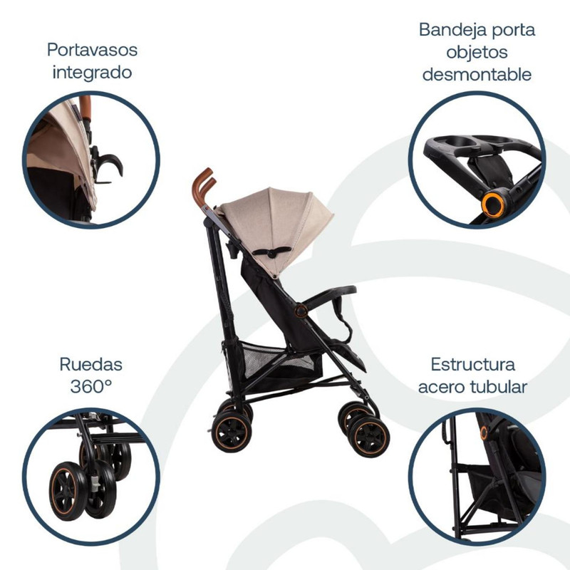 Foto 5 pulgar | Bebesit Coche Paragua Magic Ride Reclinable 5 Puntos Seguridad