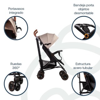Foto 4 | Bebesit Coche Paragua Magic Ride Reclinable 5 Puntos Seguridad